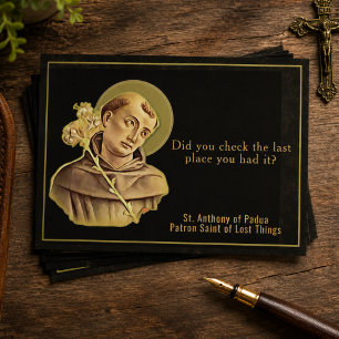 Förlorade Nycklar St Anthony Katolsk Humor Vykort