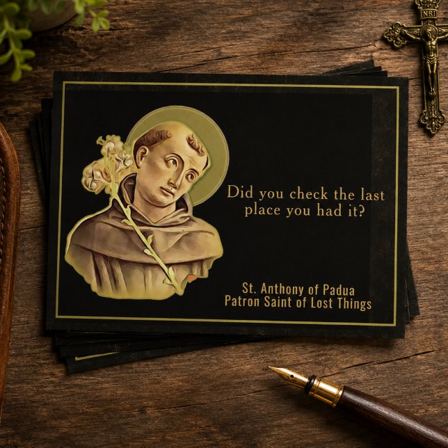 Förlorade Nycklar St Anthony Katolsk Humor Vykort (Skapare uppladdad)
