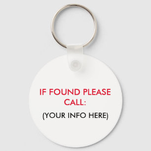 FÖRLORADE OCH GRUNDAR KEYCHAIN NYCKELRING