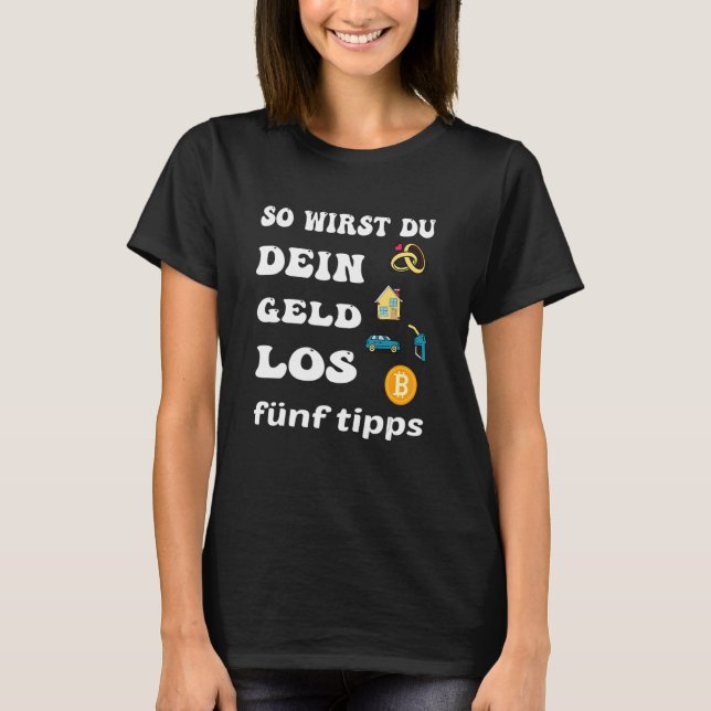 Förlorade pengar för transaktionskrypteringsvaluta t shirt (Framsida)