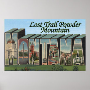 Förlorade slingan pudrar, Montana Poster
