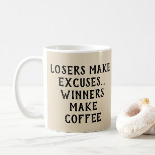 Förlorare gör affärer - vinnare gör kaffe kaffemugg