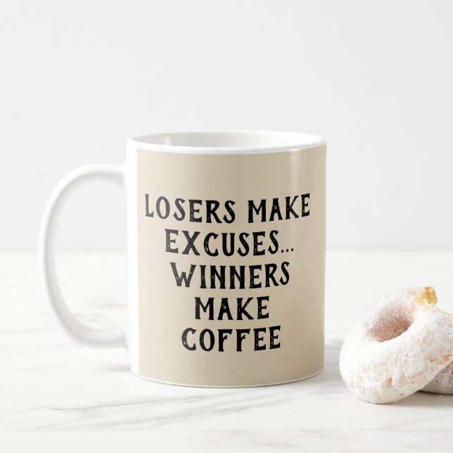 Förlorare - vinnare/kaffe - Mugg-A-Tud Kaffemugg (Med munk)