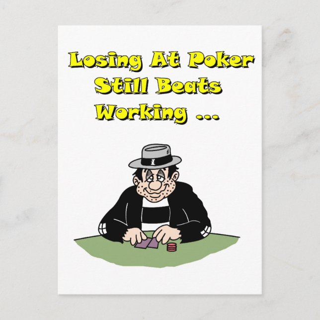 Förloras vid Poker Vykort (Framsida)