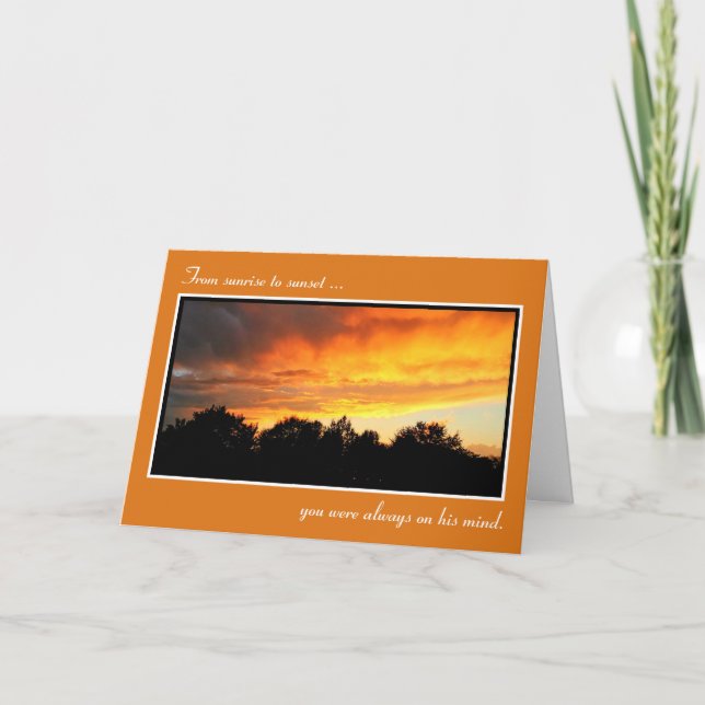 Förlorat från Sunrise till Sunset Sympathy Card Kort (Framsida)