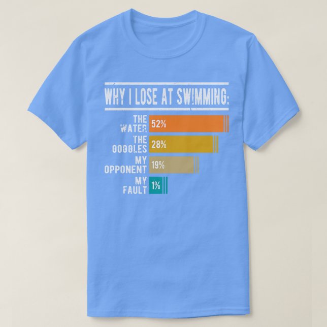 Förlorat vid simning av sportsimmer t shirt (Design framsida)