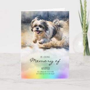 Förloringssympati för Shih tzu-vattenfärgen på hun Kort