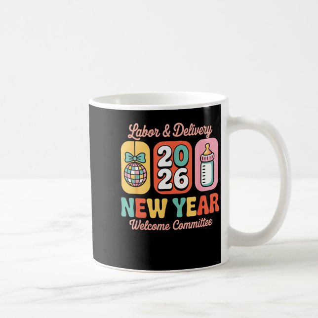 Förlossning 2026 Nyårs Välkomstkommitté Kaffemugg (Höger)