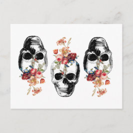 Förlossning - Döskallar Blossoming Vykort