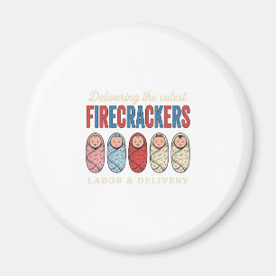 Förlossning Firecrackers Söt Barnsköterska Desi Magnet