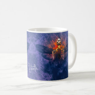 Förlossning. Skeleton med vingar stigning upp Kaffemugg