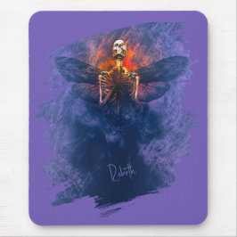 Förlossning. Skeleton med vingar stigning upp Musmatta