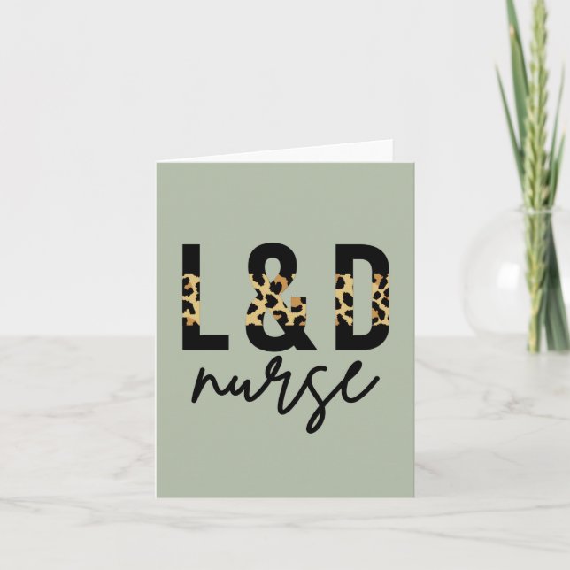 Förlossningssjuksköterska L & D Gepardtryck Kort (Framsida)