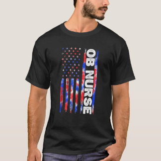 Förlossningssjuksköterska OB Tie Dye Amerikansk Fl T Shirt