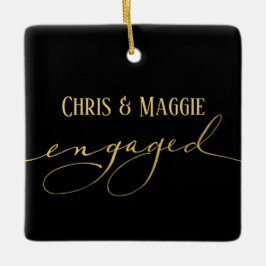 förlovad brudmrs julgransprydnad keramik