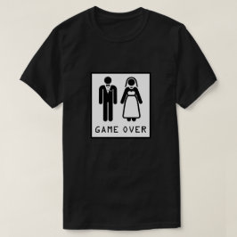 Förlovad eller gift lek över brud & brudgum t shirt