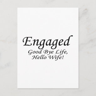 Förlovad Farväl Liv Meddelande Vykort