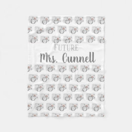 Förlovad Fru Framtid Brud ring Fleecefilt