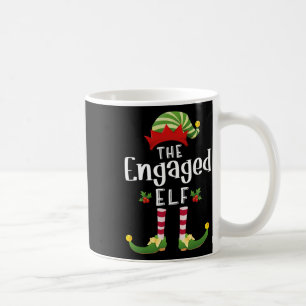 Förlovad jul-tomte matchande pyjamas julfest kaffemugg