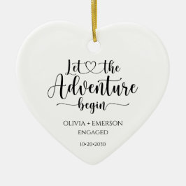 Förlovad - Låt äventyret börja Julgransprydnad Keramik