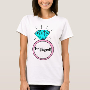 Förlovad! Stor Tecknad Diamond Ring T-Shirt