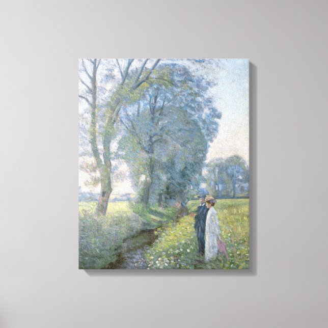 Förlovade par (bröllop och äktenskap) (förlovning) canvastryck (Framsida)