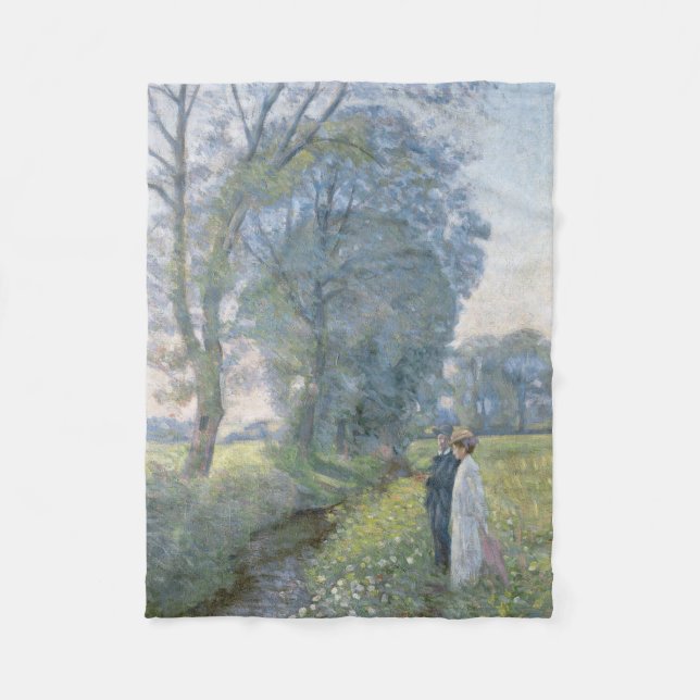 Förlovade par (bröllop och äktenskap) (förlovning) fleecefilt (Framsidan)