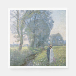 Förlovade par (bröllop och äktenskap) (förlovning) pappersservett