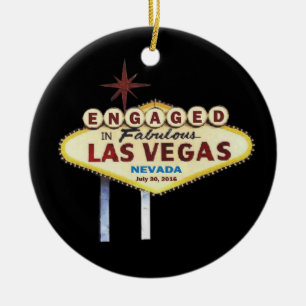 Förlovat i den Las Vegas prydnaden Julgransprydnad Keramik