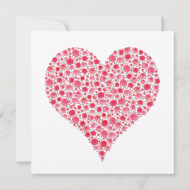 Förlovning 2 Ro Hearts Metallisk Rosa Inbjudan (Framsida)