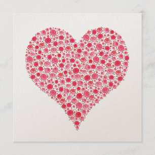 Förlovning 2 Ro Hearts Metallisk Rosa Inbjudan