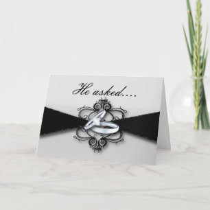 förlovning av bröllop-band som han frågade om meddelande