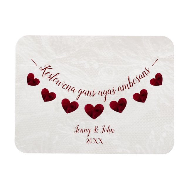 Förlovning av engelska Grattisar Magnet (Horisontell)