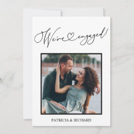 Förlovning aviserar och sparar datumfoto meddelande