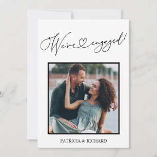 Förlovning aviserar och sparar datumfoto meddelande