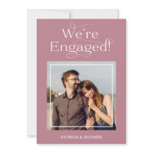 Förlovning aviserar och sparar datumfoto