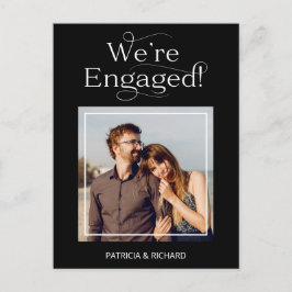 Förlovning aviserar och sparar datumfoto vykort