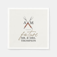 Förlovning BBQ Monogram Papper