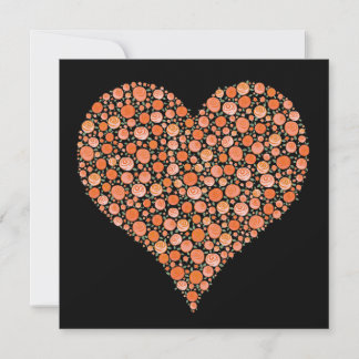 Förlovning Black Tangerine Ro Heart Inbjudan