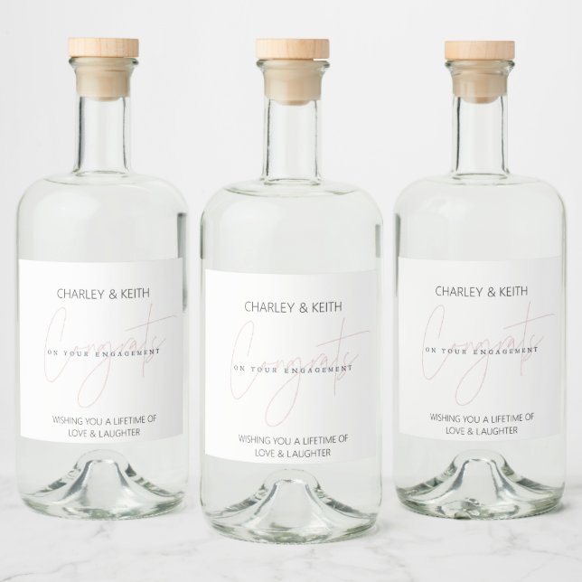 FÖRLOVNING, BRÖLLOP, FÖRLOVNINGSFEST SPRITFLASKOR ETIKETT (Flaskor)