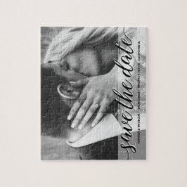 Förlovning Bröllop Photo Spara datum Pussel