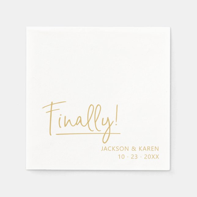 Förlovning/Bröllop | Slutligen! | PAPPERSSERVETT (Framsidan)
