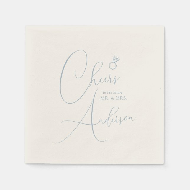Förlovning Cheers till framtidens Mr. och Mrs. Pappersservett (Framsidan)