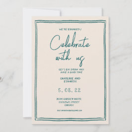 Förlovning för återmålning av Contemporary Inbjudningar