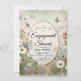 Förlovning för Boho Blooms och Vintage Blommars Sh Inbjudningar