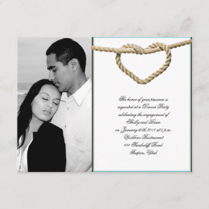 Förlovning för bröllop för hjärtakärlekfnurra inbjudningar