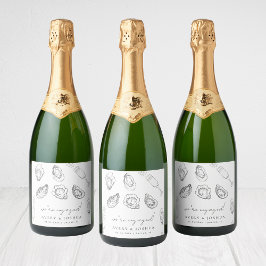 Förlovning för dryga champagne och ostron