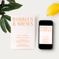 Förlovning för Rosa och Orange Bubbles & Brews