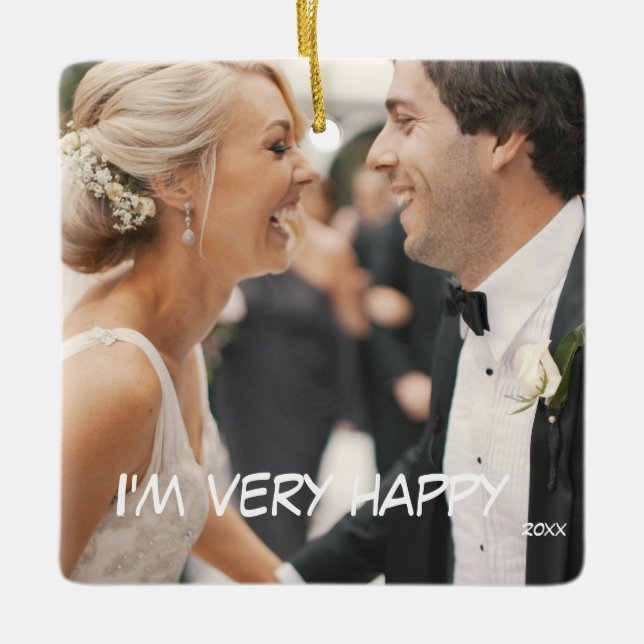 Förlovning Gåvor till Par 2024 Jul Julgransprydnad Keramik (Framsida)