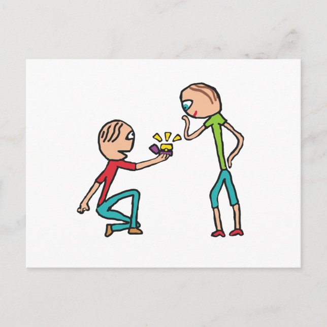 Förlovning Giftermål Frieri Vykort (Framsida)